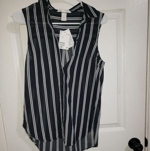 Striped silky blouse